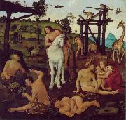 Piero di Cosimo Vulcan and Aeolus painting